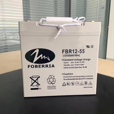 China FBR 12V55AH 16.5A 550A Gel Lead Acid Battery For Wind System for sale