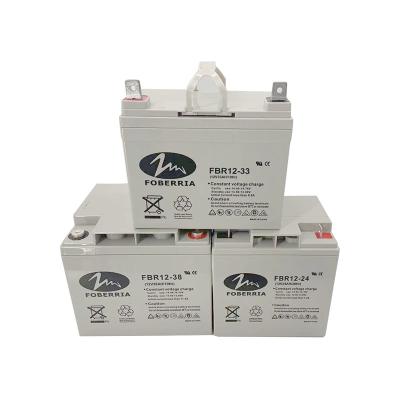 China 12V 33AH 38AH 24AH Sealed Deep Cycle Marine Battery Rechargeable Lead Acid Battery for sale