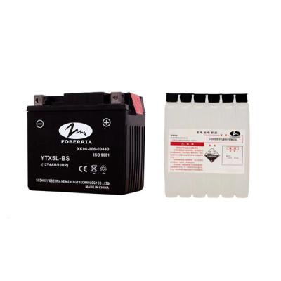 China high performance YTX5L-BS Motorcycle Lead acid Battery 12V most powerful motorcycle battery for sale