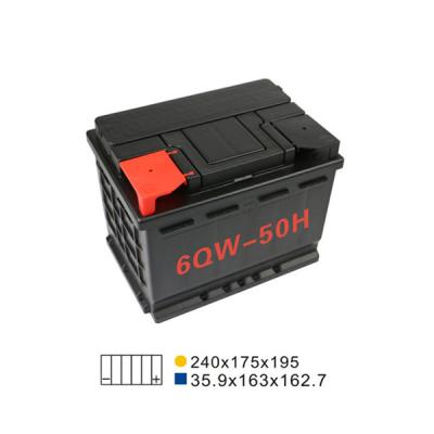 China 50AH 20HR 6 Qw 50H Lead Acid Car Start Stop Battery Maintenance Free Automotive Battery for sale