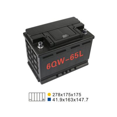 China 640A 74AH 6 Qw 65H Lead Acid Stop Start Car Battery Rechargeable 274*175*190mm for sale