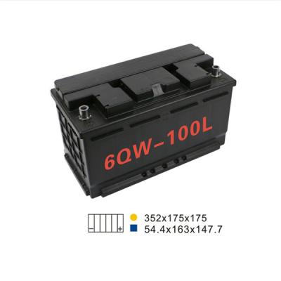 China 88AH 680A 6 Qw 100L Start And Stop Car Battery 350*175*190mm For Agricultural Machine for sale