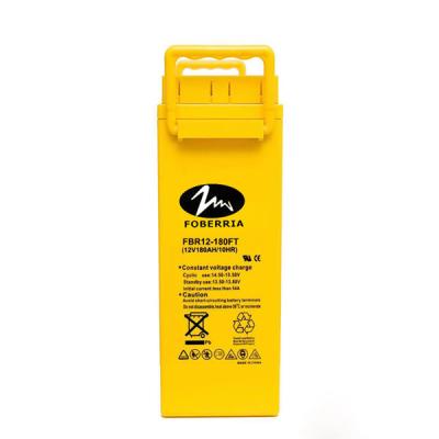 China Yellow Color Sealed Front Terminal Battery 12v 180ah For Data Center System for sale