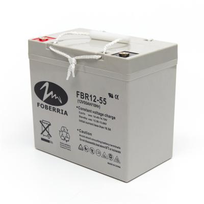 China Sealed Lead Acid Rechargeable Battery 12v 55ah For Scooter / UPS for sale