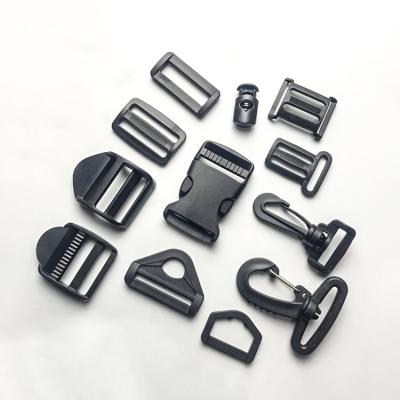 China Wholesale Custom Side Adjustable Plastic Buckle Snap Hook D Ring Buckle Plastic Accessory For Bag Release Eco-Friendly for sale