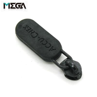 China Key No.3 Lockless Custom Luggage Nickel Free Nylon Rubber PVC Zipper Key Pulls Zipper Sliders for sale