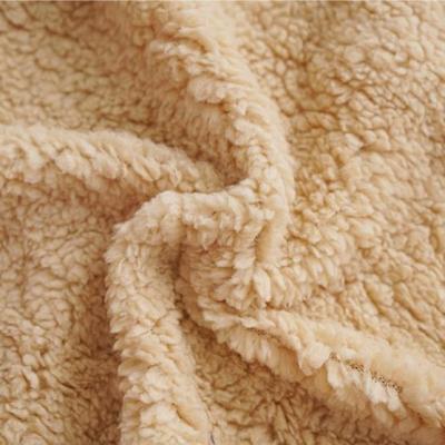 China Anti-static good prices nice hand feel sherpa fleece fabric for garment shu velveteen fabric supplier for sale