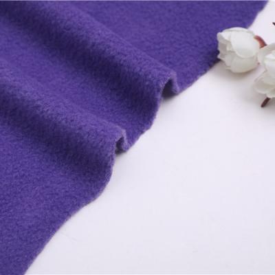 China High Quality Knitted Fleece Fabric Anti-static Purple Color Cloth Manufacturer For Toy for sale