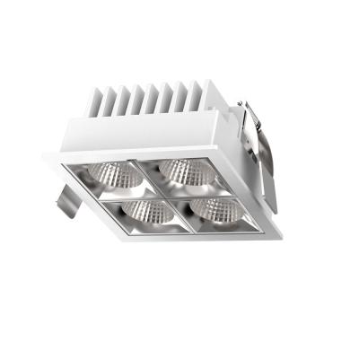 China Modern Design Modern Die Cast Aluminum Square Recessed COB Led Grille Light With 5 Years Warranty for sale