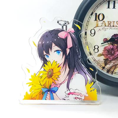 China Souvenirs/Decoration/Promotional Gift Wholesale Cheap OEM Logo Custom Printed Transparent Acrylic Charms Lovely Cartoon Anime Llaveros Personalizados For Promotional for sale