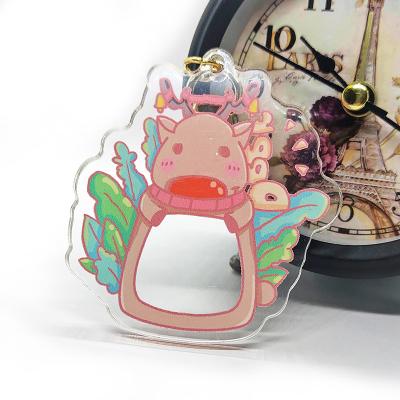 China Souvenirs/Decoration/Promotional Gift Hot Sale Acrylic Clear Pendant Keychain Custom Creative Cartoon Anime Transparent Plastic Keychains For Souvenir Gift for sale