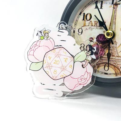 China Souvenirs/Decoration/Promotional Gift Personalized OEM Design Custom Cute Anime Keychain Acrylic Wholesale Cartoon Transparent Epoxy Hologram Charms for sale