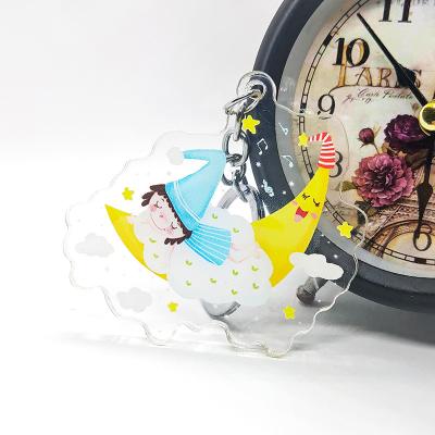 China Souvenirs/Decoration/Promotional Gift Promotional Cartoon Anime Custom Plastic Keychains Transparent Acrylic Keychain Printed Clear Epoxy Charms As Souvenir Gift for sale