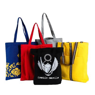 China Gift & Factory wholesale high quality custom craft canvas vancas bag with logo promotional tote bag canvas with pockets for promotion for sale