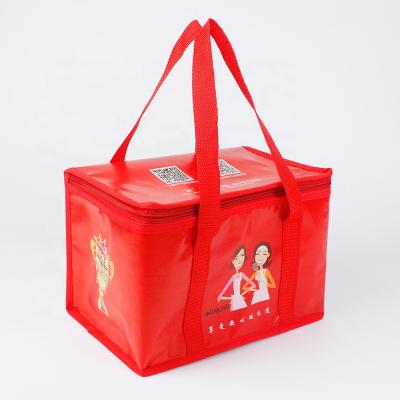 China Custom Logo Promotional Disposable Insulation Bag Waterproof With Zipper Cooler Bag Wholesale Wine Cool Bags On Sale for sale