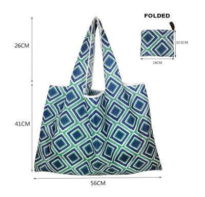 China Hot Sale Cheap Handled Custom Printed Nylon Shopping Tote Foldable For Sale Tote Bag Polyester Foldable Shopping Tote Bag Pink White Customized for sale