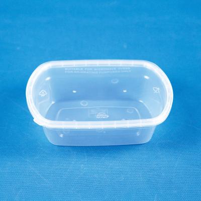 China Eco-Friendly Plastic Disposable Microwave Bento Lunch Box Container MeiyangB625 Oval Microwavable Containers For Food Packaging for sale