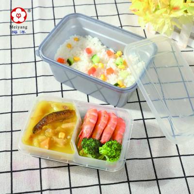 China Meiyang A900 Recyclable Rectangular Fruit Bowl Storage Container Microwave Food Container PP Eco-Friendly Packaging Plastic Box for sale