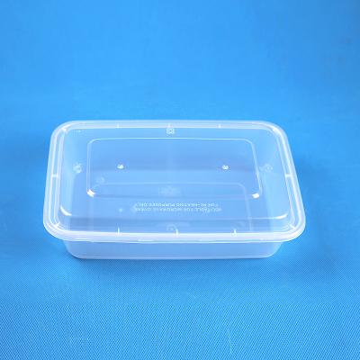 China Eco-Friendly Plastic Disposable Microwave Bento Lunch Box Container Meiyang15457 Rectangular Disposable Containers For Food Packaging for sale