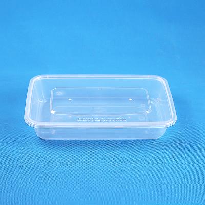 China Eco-Friendly Plastic Disposable Microwave Bento Lunch Box Container Meiyang15476 Rectangular Disposable Containers For Food Packaging for sale