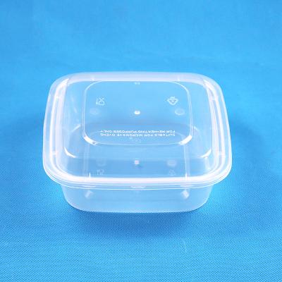 China Meiyang 15496 Eco-Friendly Plastic Disposable Microwave Bento Lunch Box Container Microwavable Square Containers for Food Packing for sale