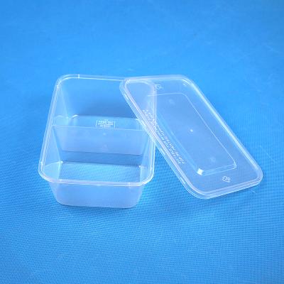 China Eco-Friendly Plastic Disposable Microwave Bento Lunch Box Container Meiyang15484 Multisection Recyclable Containers For Food Packaging for sale