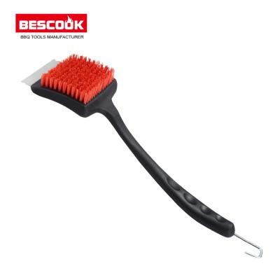 China Factory Direct Sale 3-In-1 Easily Cleaned Grill Cleaning Brush With Hook for sale