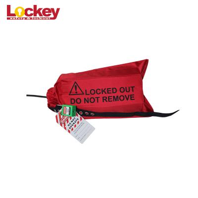 China China Security Durable Fabric Red Crane Controller Lockout Bag Safety for sale