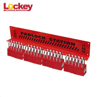 China Heavy Duty Loto Lockout Station Durable Steel Metal Padlock Station Racks for sale