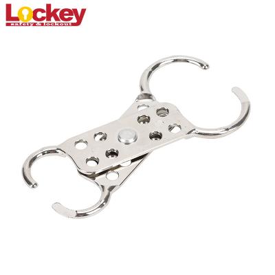 China Rust Proof Double End Steel Holes Aluminum Alloy Multiple Lockout Hasp For 8 Locks for sale