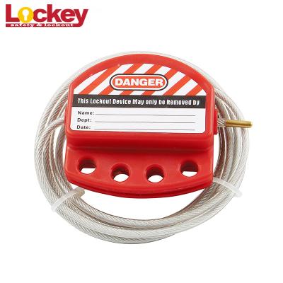 China Lockey Adjustable Cable Lockout Universal Steel ABS Body 4mm Or 6mm Length 2m for sale