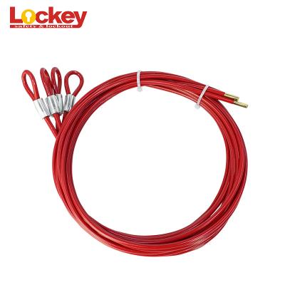 China Custom Wire 3.8mm Red Cable Lockout Accessories With Insulation Coated Cable for sale