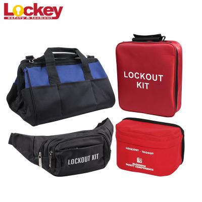 China Super Durable Oxford Cloth Group Loto Box Multi Style Safety Portable Padlock Lockout Bag for sale