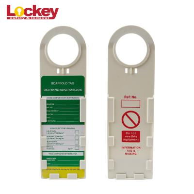 China Safety Plastic Scaffold Tag Holder Printable Warning Scaffolding Identification Tags for sale