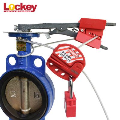 China PA Adjustable Butterfly Valve Lock Out Lockout With CB01 Cable Lock for sale