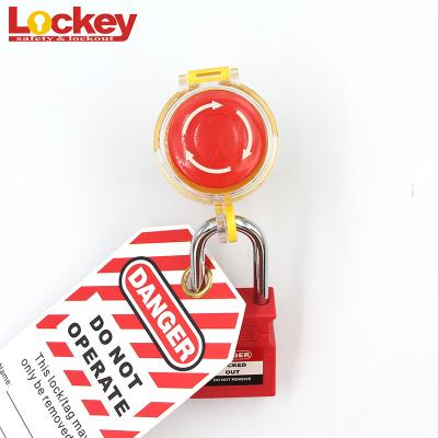 China Lockey Electrical Switch Lockout Transparent Safety Emergency Stop Button for sale