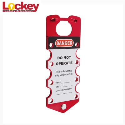 China Aluminum Alloy Red Labelled Anodized Lock Out Tag Out Hasp for sale