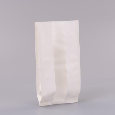 China Recyclable Custom Transparent Toast Bag Window Paper Bag Oil Proof Coated Baking Bag for sale