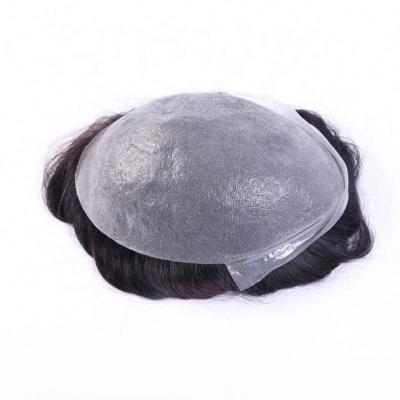 China F0 100% Indian Hair PU Hair Toupee Hair Toupee For Men Real Hair Toupee For Men for sale