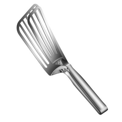 China Amazon Sustainable 304 Stainless Steel Fish Spatula Hot Selling Kitchen Cooking Fried Steak Tongs for sale