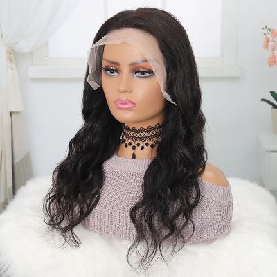 China Water Wave Fashion New Charming Unprocessed Brazilian Virgin Water Wave Human Hair Wigs With Long Curly Transparent Lace Front Wig Full Hd for sale