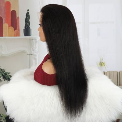 China Wholesale Straight Long Straight Double Layered Human Hair Cuticle Pulled To Lace 100% Hd 360 Unprocessed Virgin Hair Full Frontal Wigs for sale