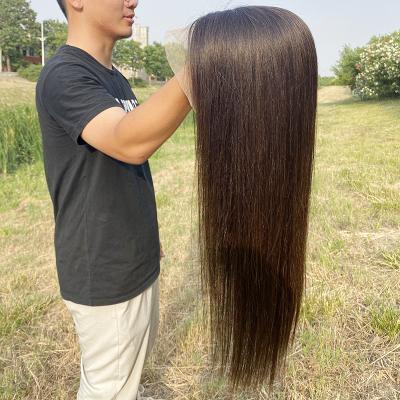 China Custom Raw Straight Human Hair Wigs 100% Unprocessed Virgin Bone Cuticle Aligned 360 Full Closure Hd Lace Frontal Wigs Seller for sale