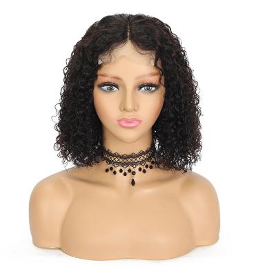 China Wholesale Remy Human Hair Curly Women's Natural Hairline Curly Afro Wigs Lace Front Lace Front Short Lead Wig For Black for sale