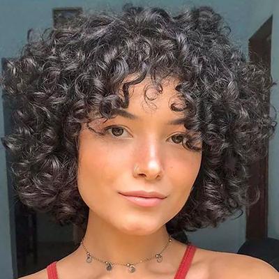 China High Quality Deep Curly Sheer Short Bob Lace Frontal Wigs Water Wave Short Human Hair Unprocessed Hd Bob Wigs for sale