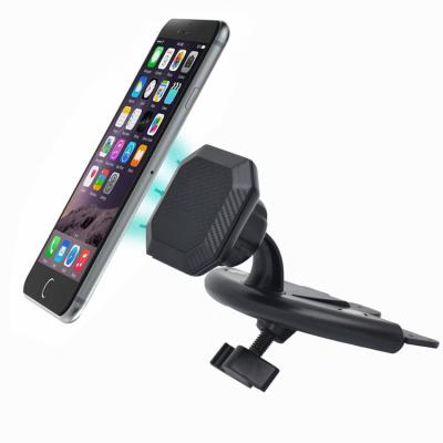 China Universal Adjustable Magnetic Universal Mobile Phone Holder Compact CD Slot Vehicle CD Magnet Bracket Mobile Phone Holder for sale