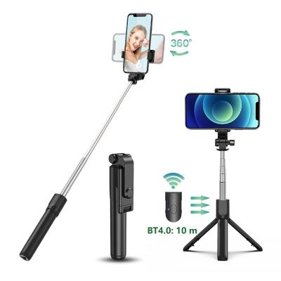 China Palo Para Celular R1 Fold Tripod Mini Selffie Selfie Remote Selfie Stick for sale