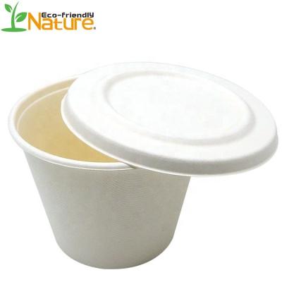 China 500ML Disposable Biodegradable Bagasse Sugarcane Eco-friendly Compostable Cup for sale