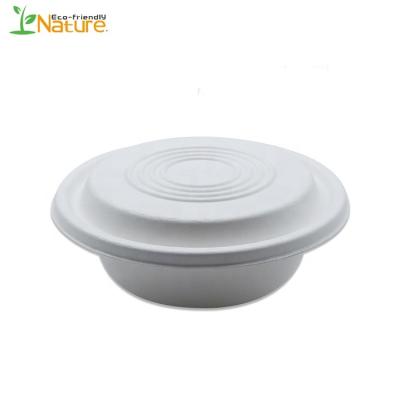 China Wholesale Price Disposable Factory Custom Logo Custom Printed Disposable Biodegradable Sugar Cane Bowl for sale