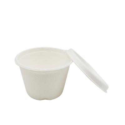 China 100% Wholesale Price High Quality Biodegradable Sugar Cane Bagasse Pulp Compostable Cream Disposable 4oz Cup for sale